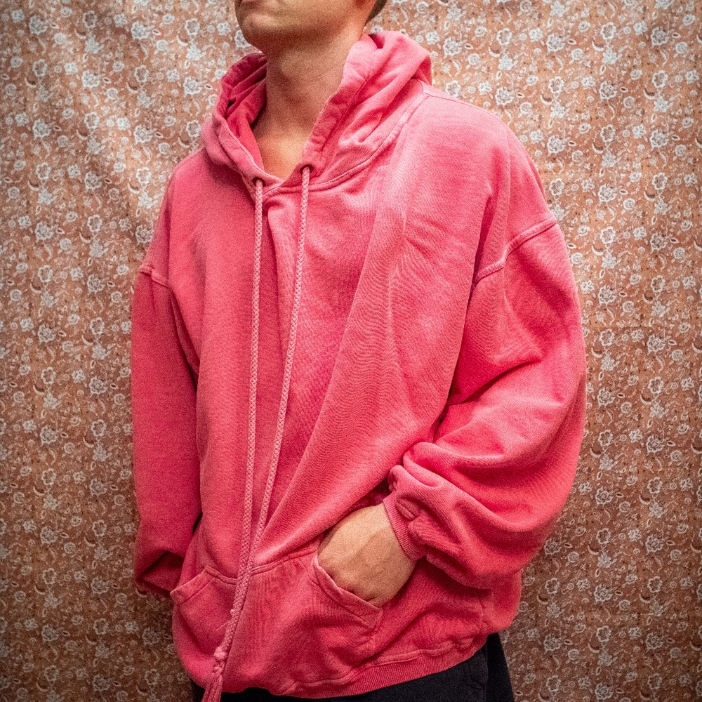 Oversized Light Red Hoodie